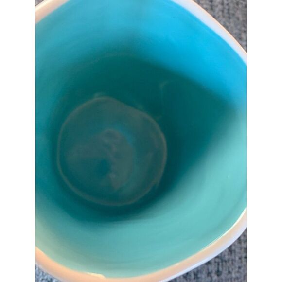 Rae Dunn Artisan Collection "Gulp" Mug White With Blue Interior - Picture 4 of 5